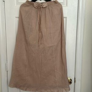NWOT J. Crew Womens Size XS Gauze Maxi Skirt Blush Floor Length Tie Waist